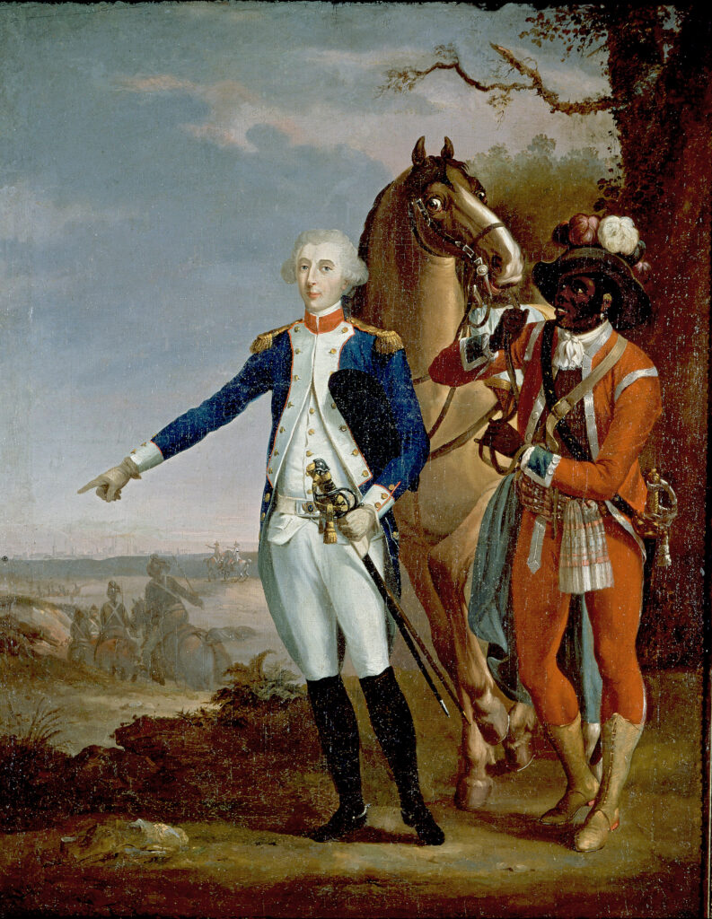 painting of Lafayette at Yorktown